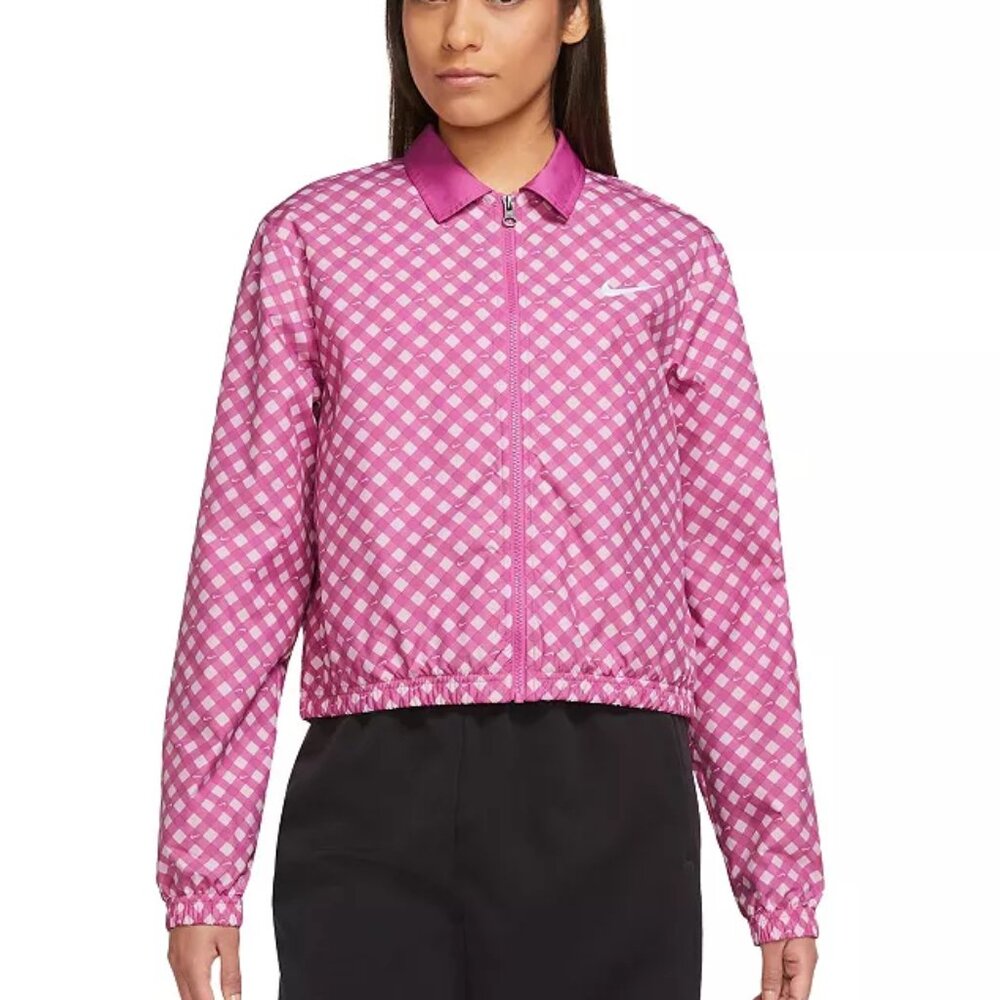 Nike Sportswear Gingham Coach Jacket XL | New Without Tags | Lightweight & Cozy